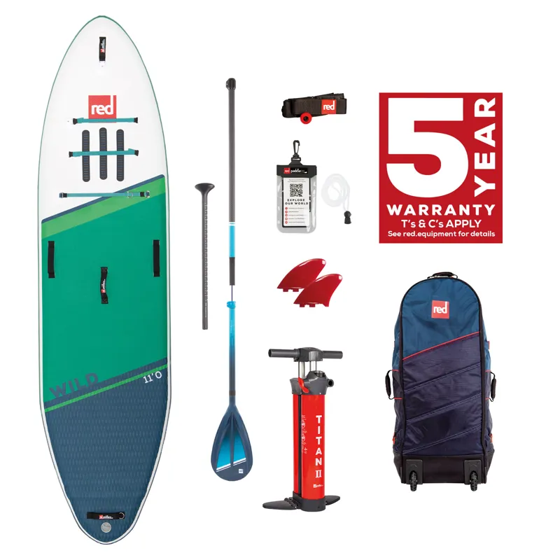 2022 Red Paddle Co Wild 11.0 Whitewater Inflatable SUP Package Deal